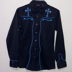 Wrangler button up top